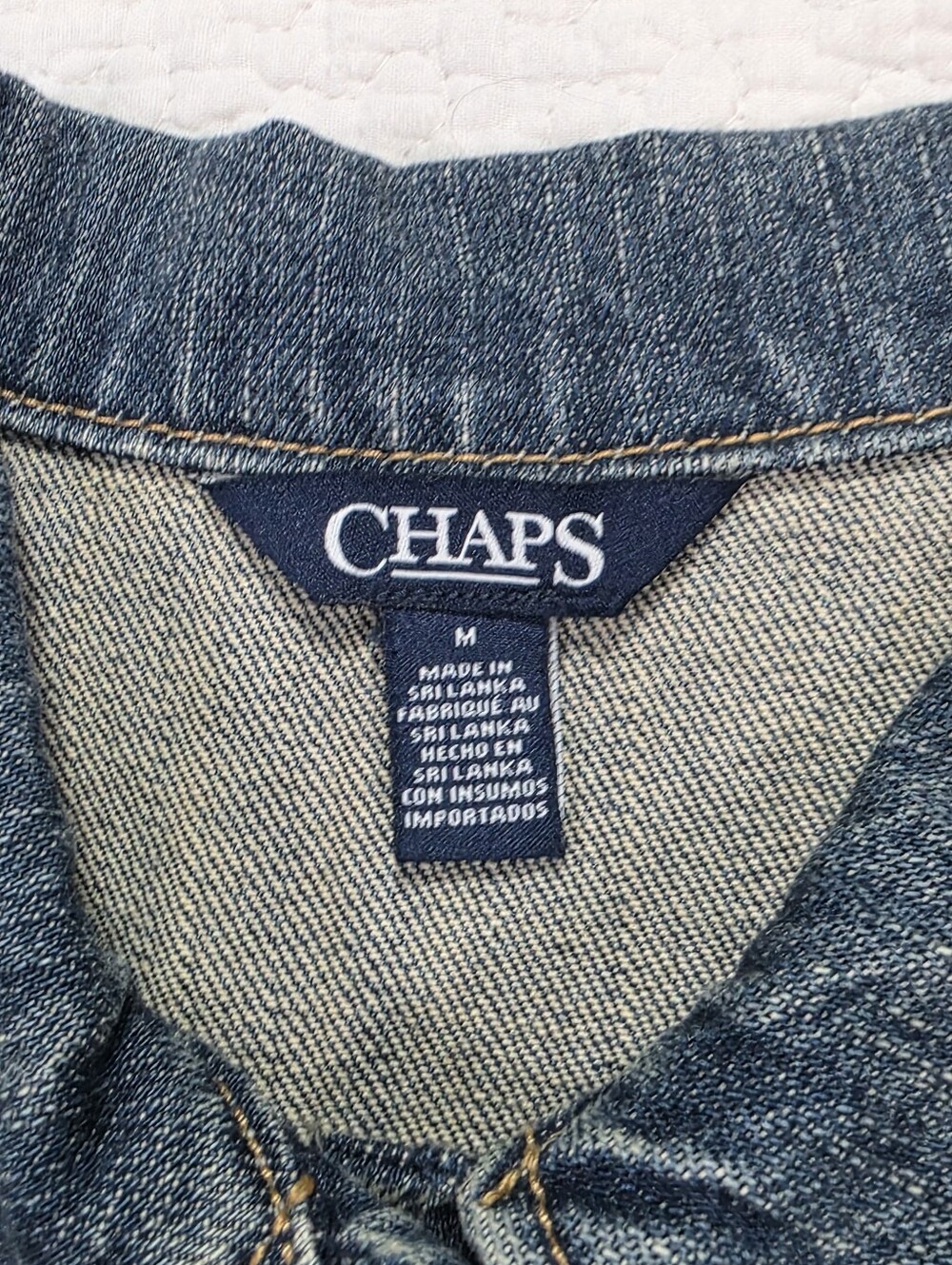 Chaps Embroidered Denim Jacket - Blue - Picture 13 of 13